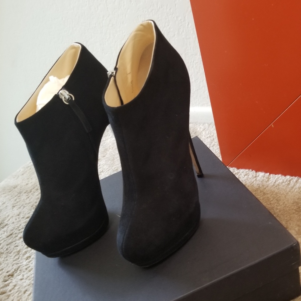 Black suede ankle boot